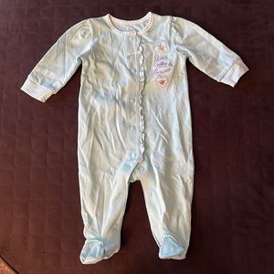 Okie Dokie Onesie Aqua Outfit. Size: 3-6 months.